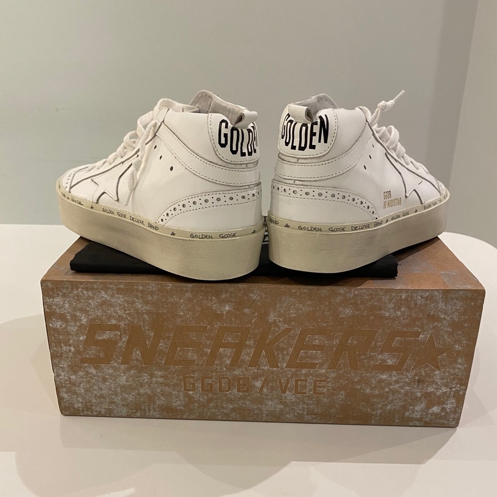 Golden Goose Hi Mid Star Sneaker White sz 38 NIB - Picture 9 of 11